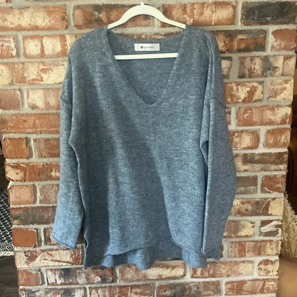 The Impeccable Pig Gray V-Neck Sweater